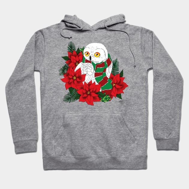 Christmas Snowy Owl Hoodie by tigressdragon